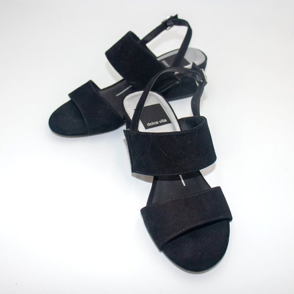 Dolce Vita "Lorne" Black Sandals Size 2 - Picture 1 of 5
